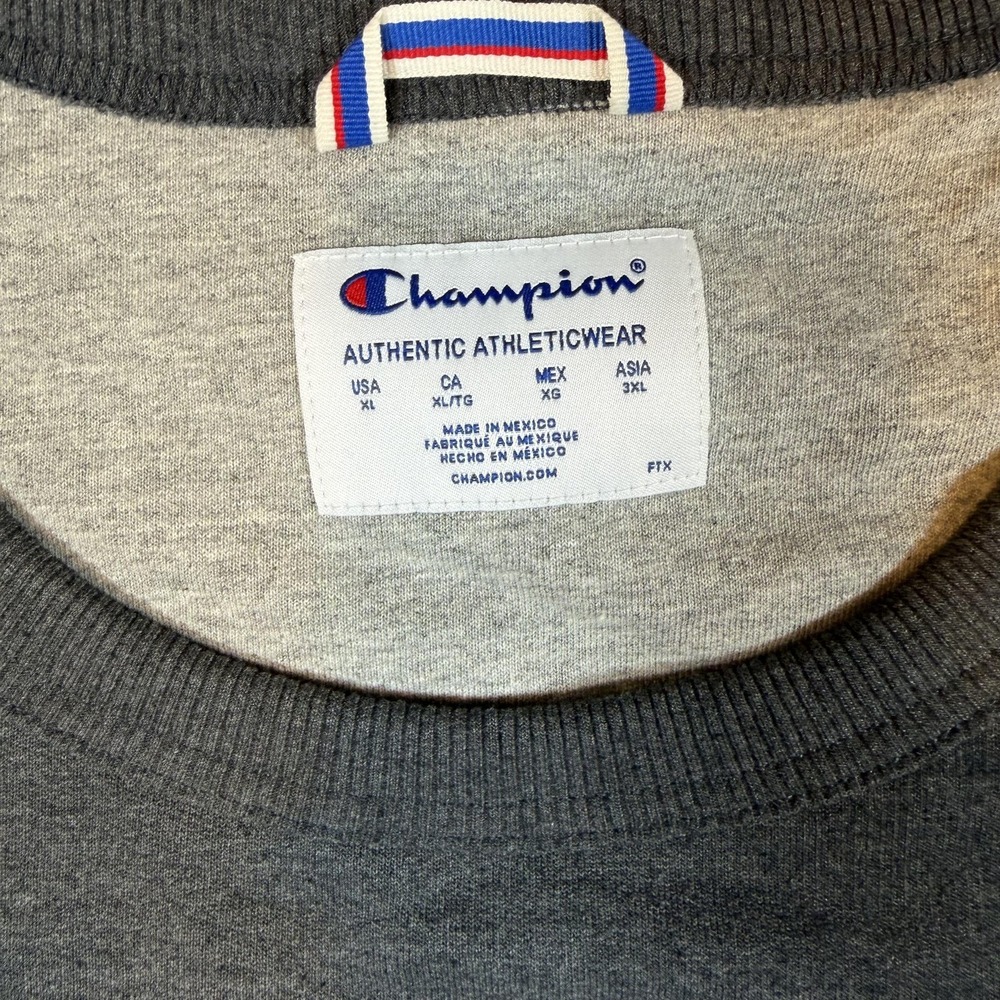 Champion Sweatshirt Mens XL Gray Granite Heat Fleece Crewneck Pullover S0888 - Picture 3 of 6